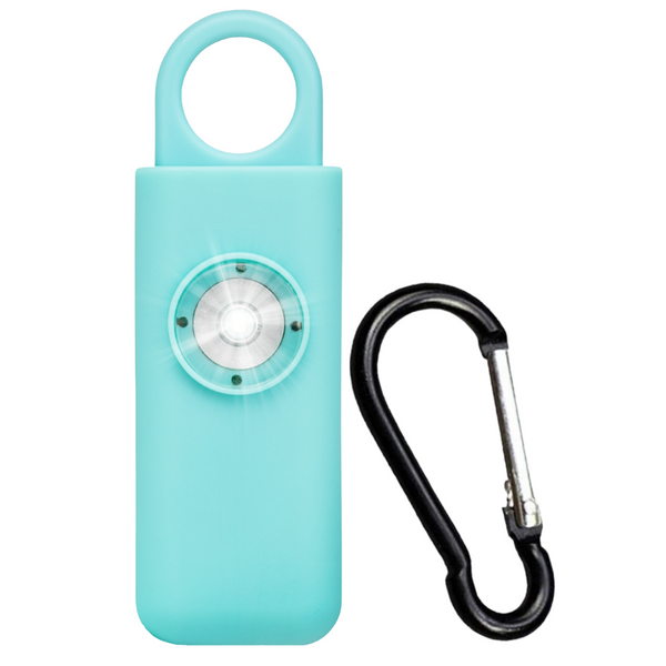 Self Defense Siren with Carabiner. (Aqua) 1 Unit